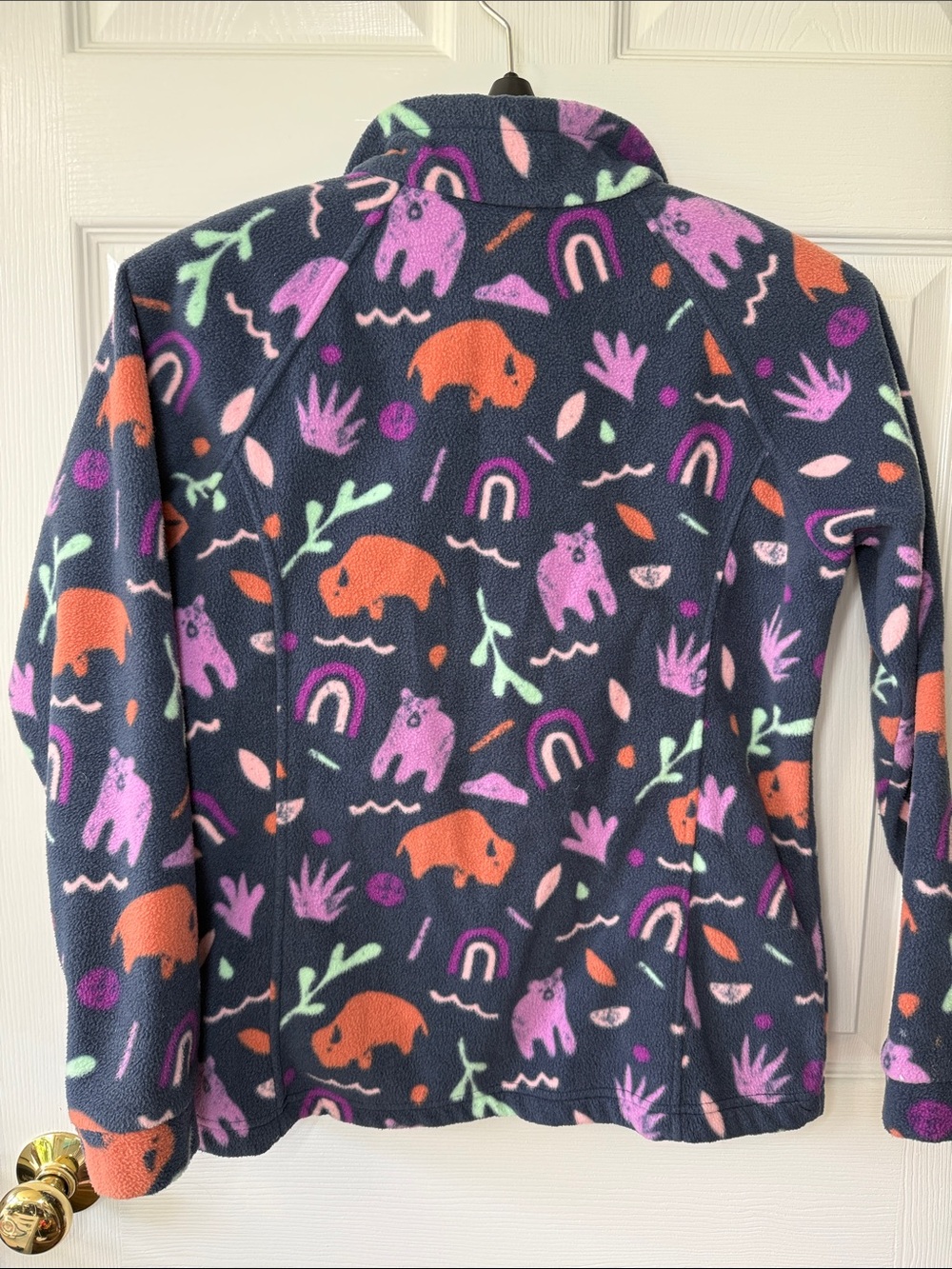 Columbia Youth Benton Springs Printed Fleece Zip Up - Picture 6 of 7